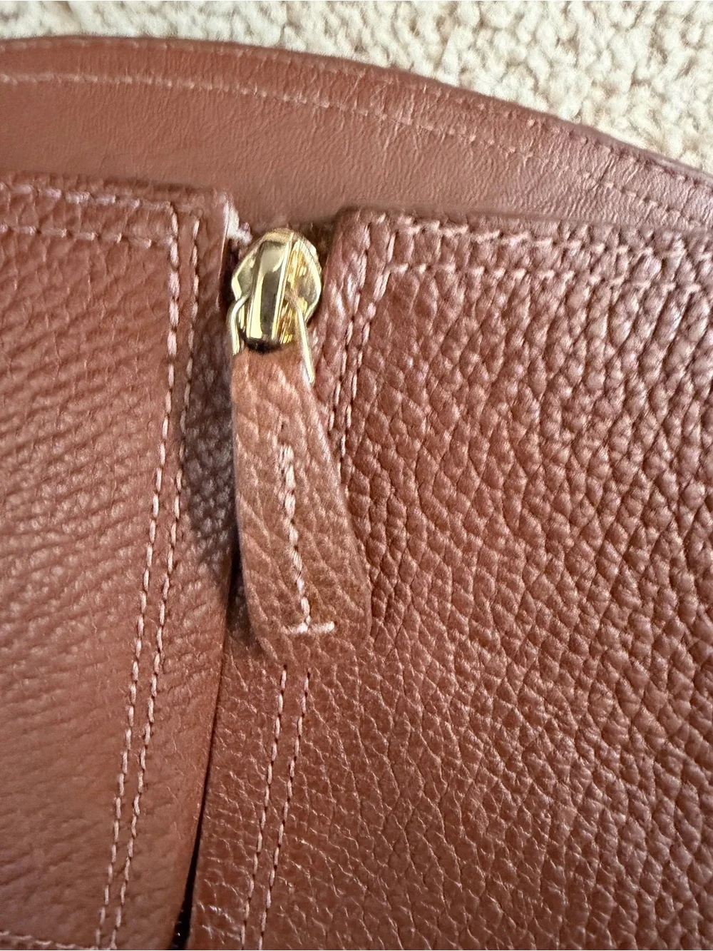 Tory Burch Chestnut Brown Tall Leather Riding Boots with Logo Medallion 9.5